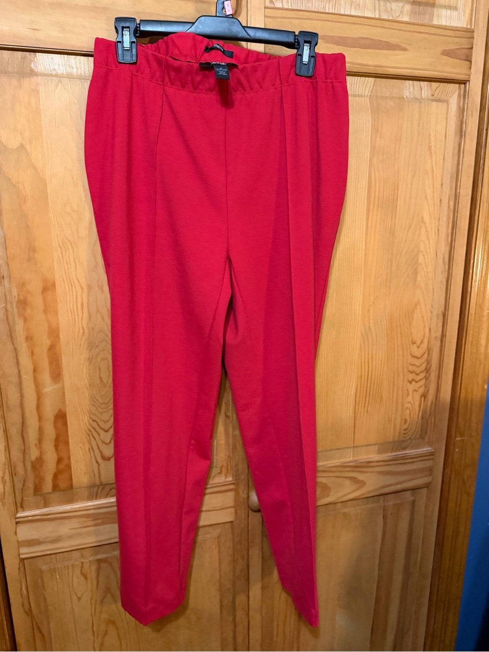 Style & Co. Bright Red Pull-On Straight-Leg Trousers